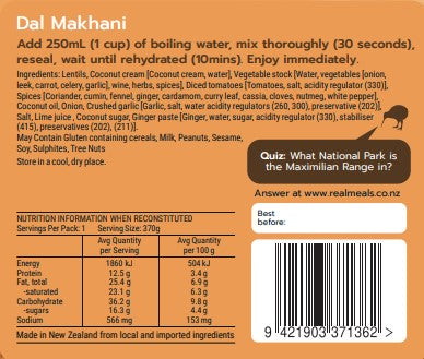 Real Meals - Dal Makhani