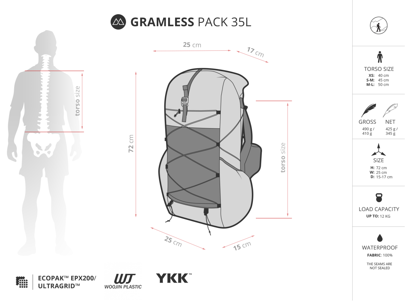 Liteway Gramless 35L Pack