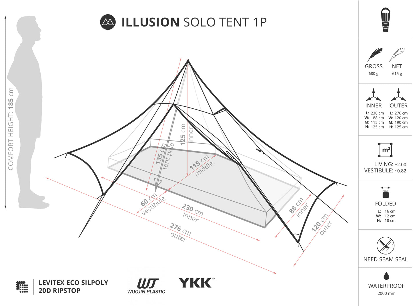 Liteway Illusion 1 Person Tent