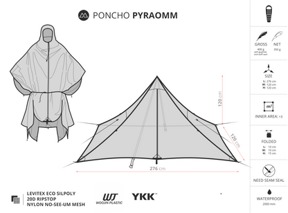 Liteway Pyramid 2 in 1- Poncho Tarp