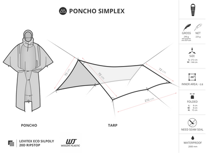 Liteway Simplex 2 in 1- Poncho/Tarp