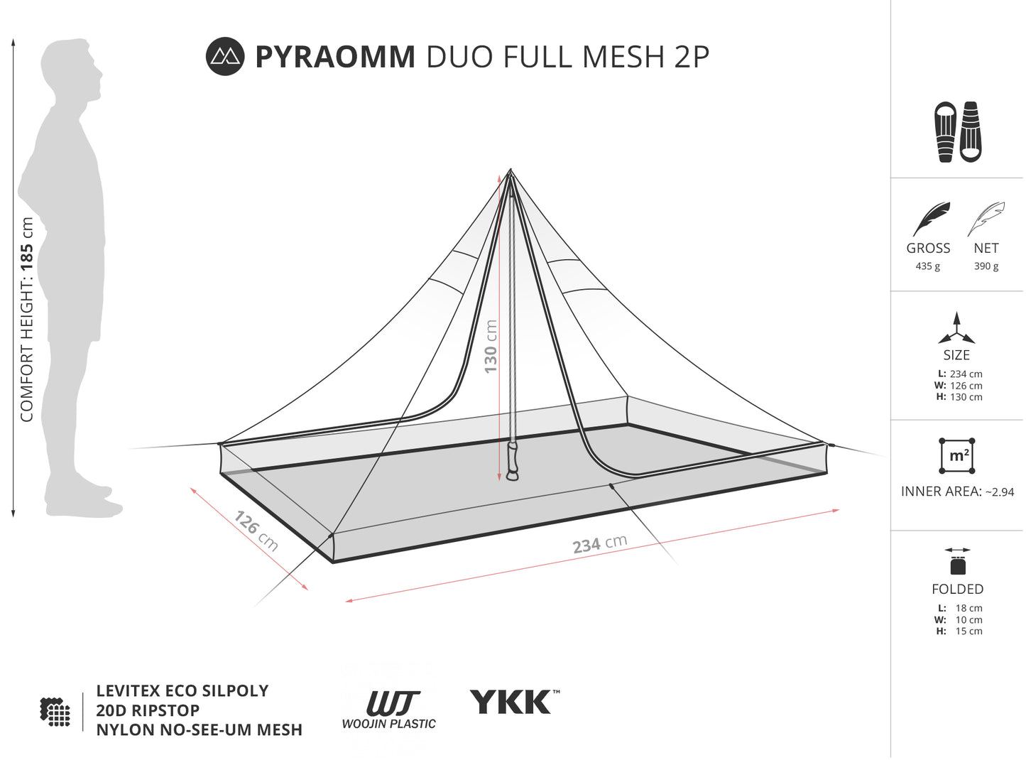 Liteway Pyramid 2 Person Mesh