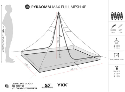 Liteway Pyramid Max 4 Person Mesh