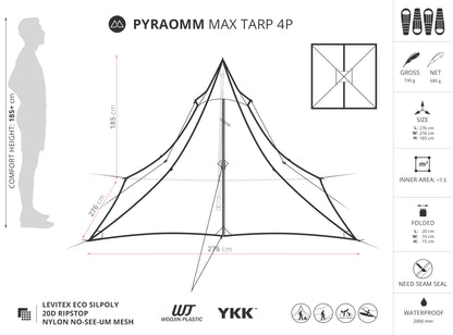 Liteway Pyramid 4 Person Tarp