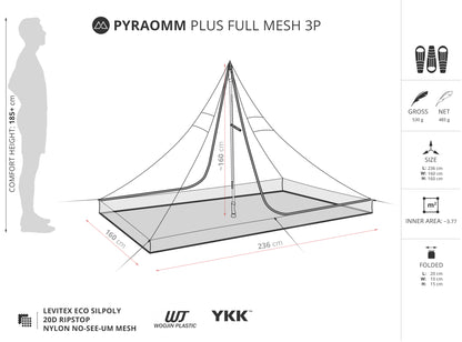 Liteway Pyramid Plus 3 Person Mesh