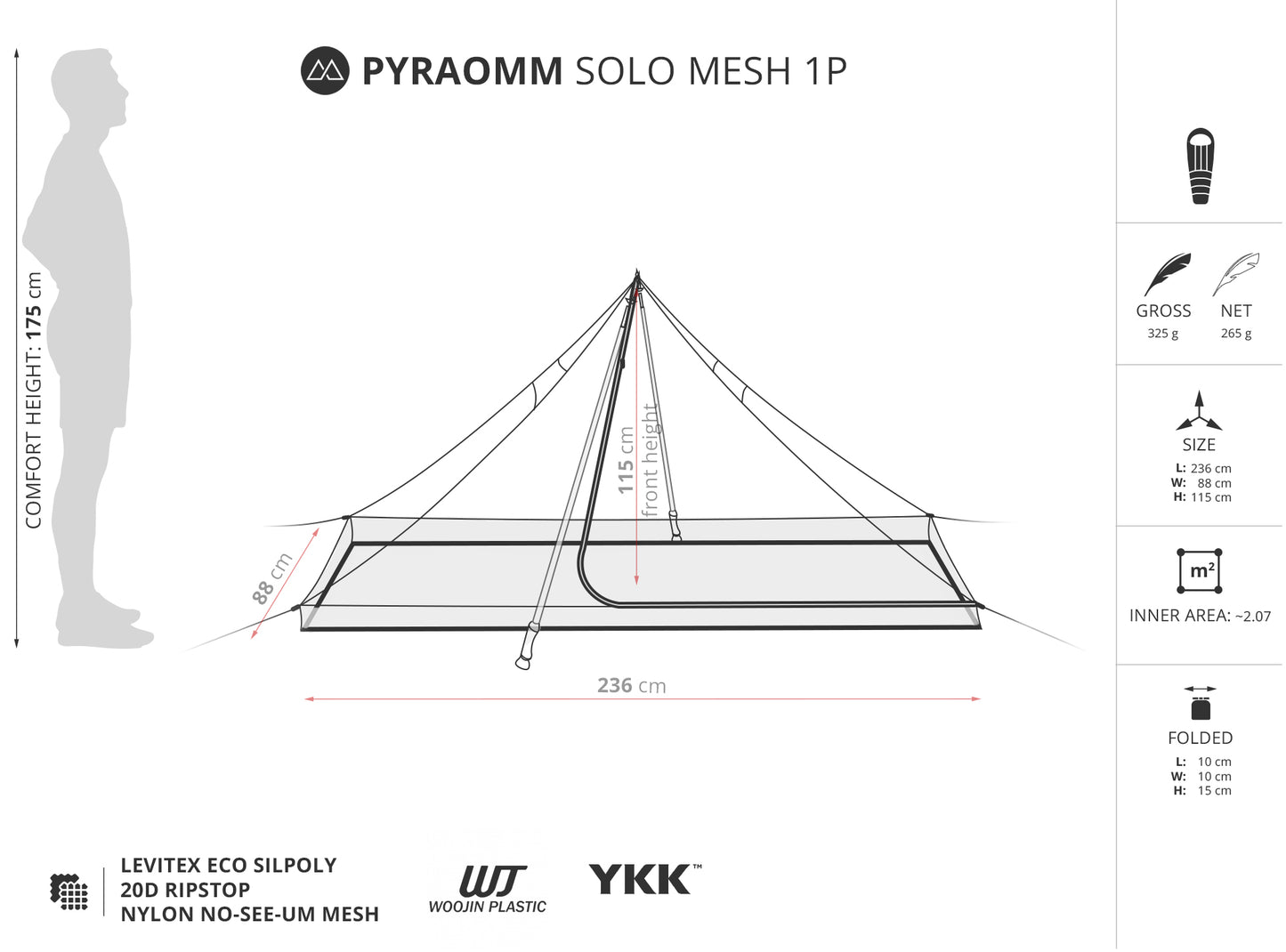 Liteway Pyramid 1 Person Mesh