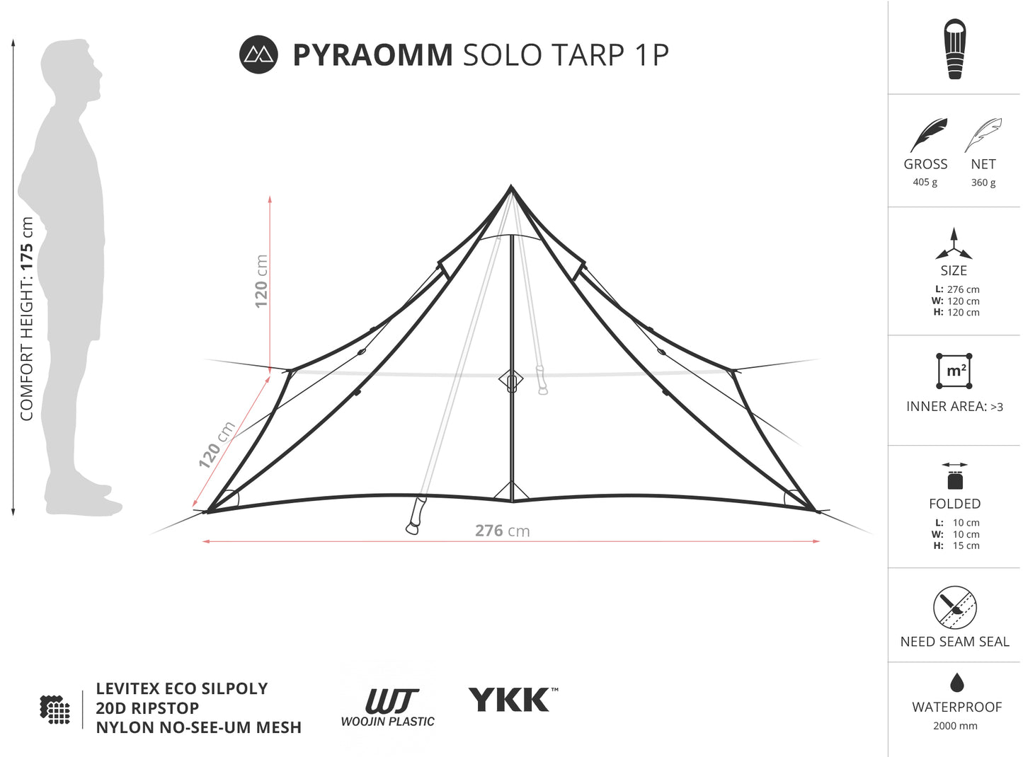 Liteway Pyramid 1 Person Tarp
