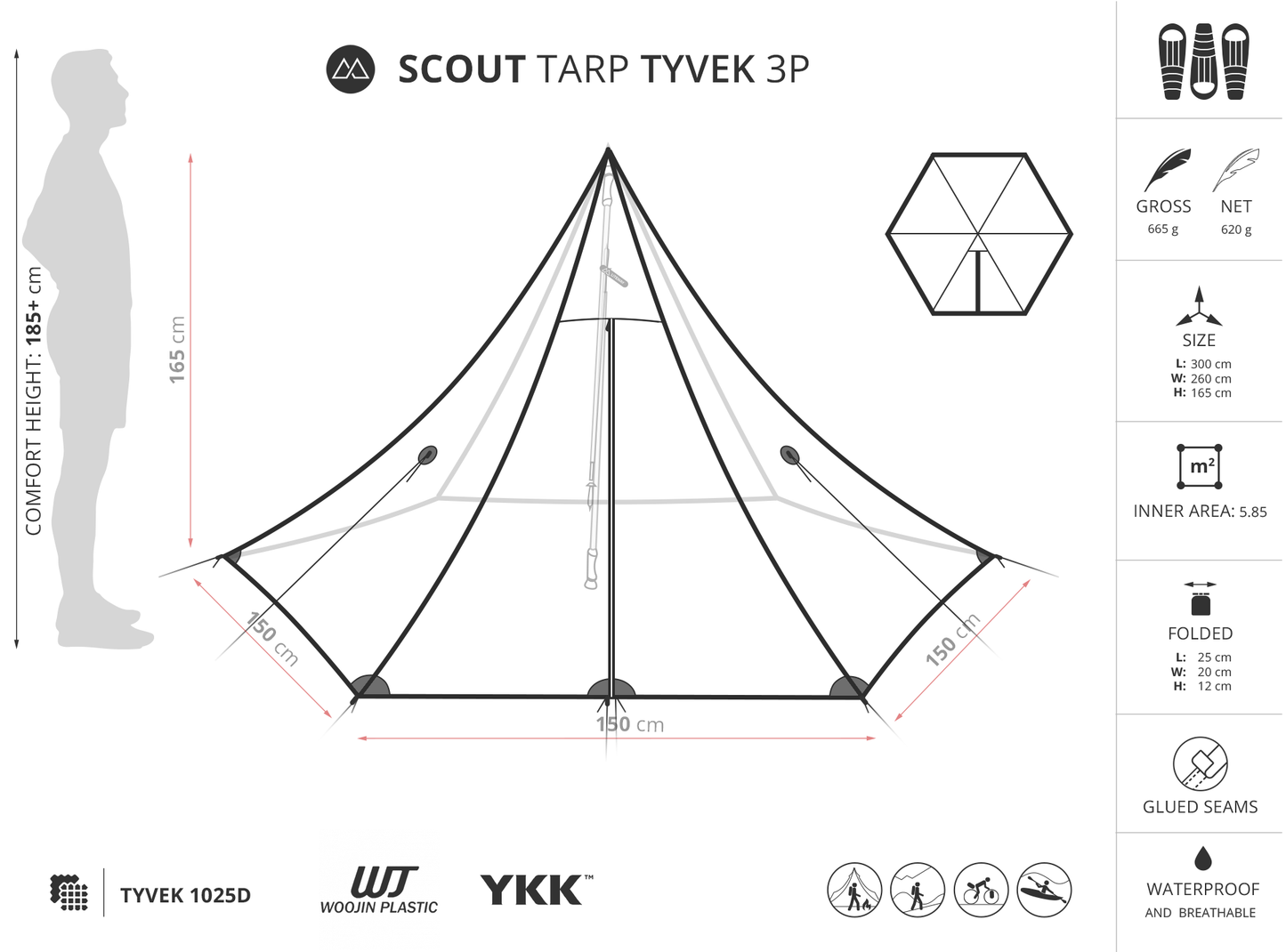 Liteway Tyvek Scout Tarp 3 Person